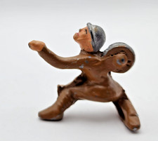 Vintage Barclay Manoil Soldier Feeding or Pulling Wire. May be home made 1 off