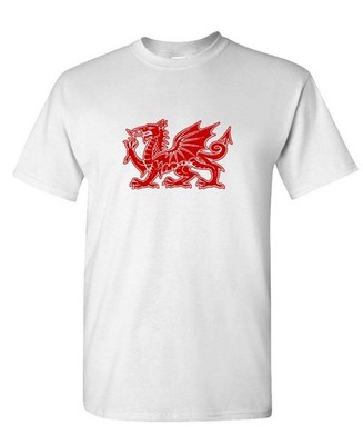WELSH DRAGON - Unisex Cotton T-Shirt Tee Shirt