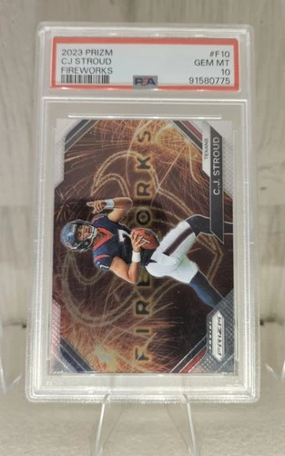 2023 Panini Prizm CJ Stroud Fireworks RC #F10 PSA 10 GEM