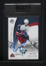 BAS 2005 SP Authentic Notables /999 Rick Nash #119 Seal of Authenticity Auto 3c7