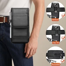 For iPhone 17 16 15 14 Pro Air Max Belt Clip Pouch Holster Wallet Card Slot Case