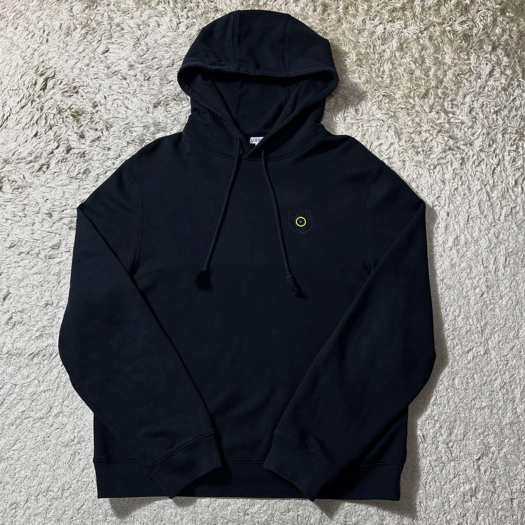 Felpa con cappuccio Loewe 21Aw Gang Box stampa rara XL nera