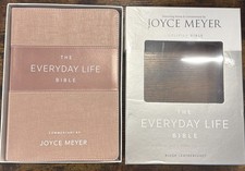 Amplified Joyce Meyer Everyday Life Study Bible - Blush Leatherluxe New In Box Amplified Joyce Meyer Everyday Life Study Bible - Blush Leatherluxe New In Box