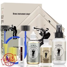 Trumpet Care Kit Silver Polish Valve Oil Cloth Grease Brush