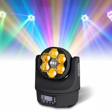6 Bee Eye RGBW DMX512 Laser Beam Wash LED Moving Head Light with LED Strips