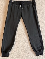 Adidas By Stella McCartney Low Ride Sweatpants Size S Side Zippers, Black