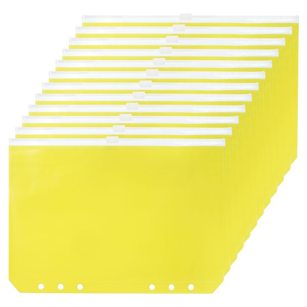 A5 Bindetasche 12 Pack Pvc ReißVerschluss 6 LöCher Binder Tasche Mappen #5-image