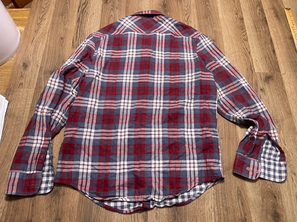 Penguin Shirt, Men's Large, Red White Blue, Plaid, Button Up Heritage Slim Fit - Image 2 of 4