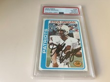 Steve Grogan Patriots 1978 Topps Card Signed Auto PSA/DNA ENCAPSULATED