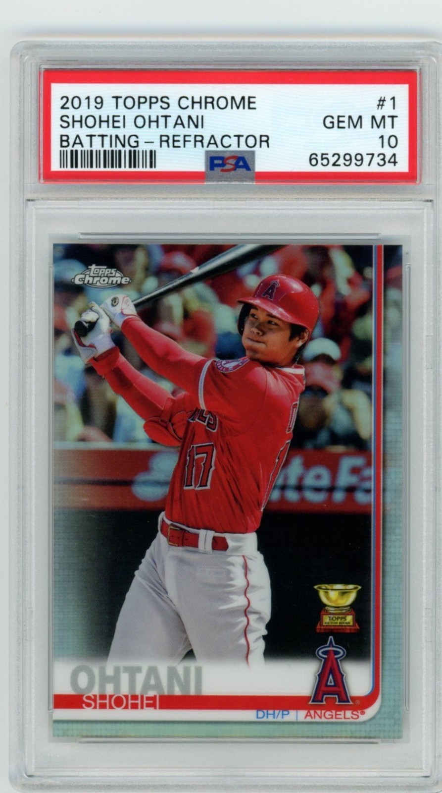 PSA 10 2019 Topps Chrome Shohei Ohtani Refractor #1 Rookie Cup