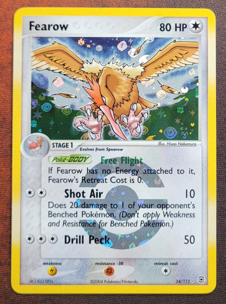 Fearow 24/112 Firered & Leafgreen Pokemon Trading Card Game Reverse Holo NM