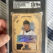 2004 Donruss Diamond Kings #103 Miguel Cabrera Bat Auto 2/15