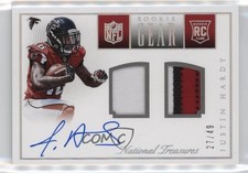 2015 Panini National Treasures Prime 27/49 Justin Hardy #RNG-JH Auto 1m1f