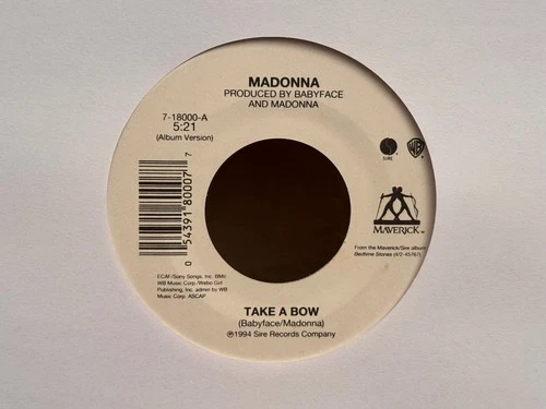 LISTEN 🎶 MADONNA TAKE A BOW  MAVERICK RECORDS SYNTH POP 45' RPM VINYL