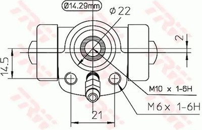 Bremszylinder Gusseisen BWA108 TRW für AUDI VW