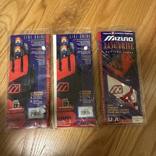 THREE Mizuno Line Drive Batting Glove Youth Small Right Hand Baseball White Red