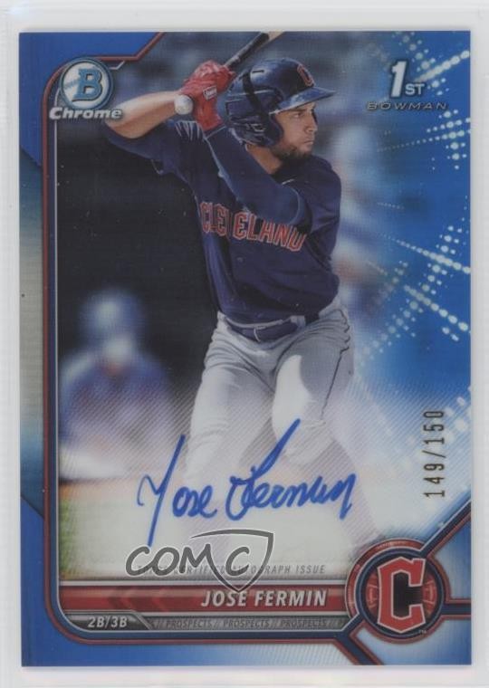 2022 Bowman Chrome Prospect Blue Refractor 149/150 Jose Fermin #CPA-JF Auto 1qn2