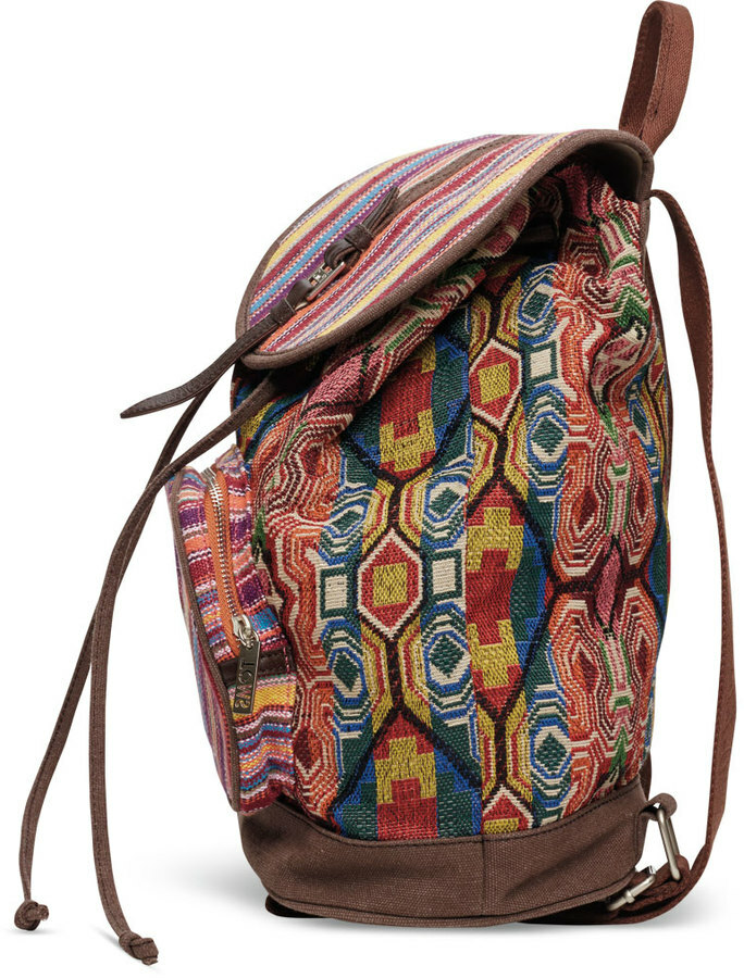 NWT TOMS Multi Pattern Mix Departure Cotton Canvas Backpack  display picture 3