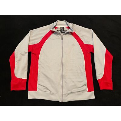 Starter Men's Full Zip Warm Up Style Jacket Gray Red Size M (38-40)