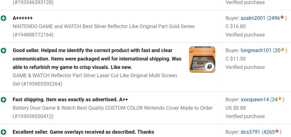 NINTENDO GAME & WATCH Reflector Silver Film Laser Cut Fit for Upper Multi Screen - Image 4 of 4