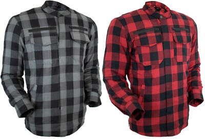 Herren Motorrad Hemd Lumber Jacke Aramid mit Protektoren Wind und Wassersicht