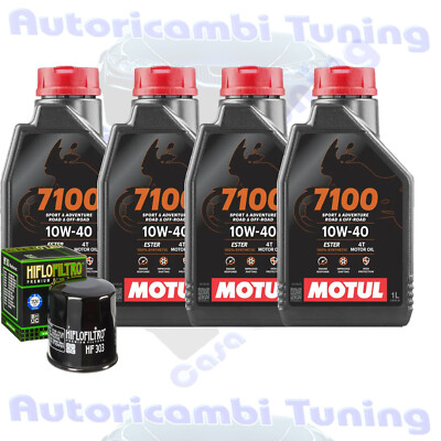 Wartungsset Öl Motul 7100 10W40 Für Yamaha XV1700 ATM Road Star 2004>2006