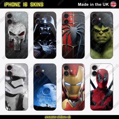 Passend für Apple iPhone 16, Plus Pro und Pro Max Skin Wrap Aufkleber Decal 103-110