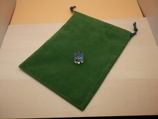 Velvet 5x7 Drawstring Dice Bag Pouch - GREEN - Tabletop Games Gaming Roleplay