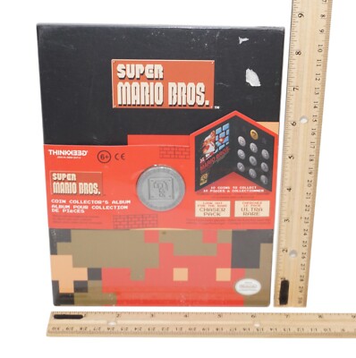 Thinkgeek Super Mario Bros From Nintendo Coin + Collector Album 2018
