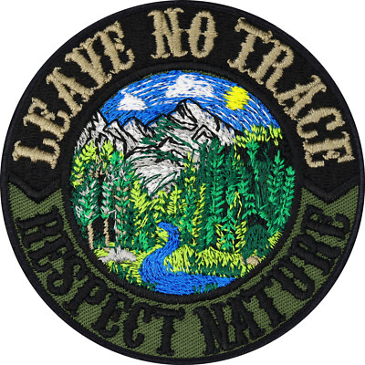 Leave no trace Patch Naturfreunde Aufnäher Patches respect nature 80x80mm