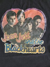 VINTAGE JOAN JETT AND THE BLACKHEARTS GLITTER HEAT TRANSFER LARGE T SHIRT