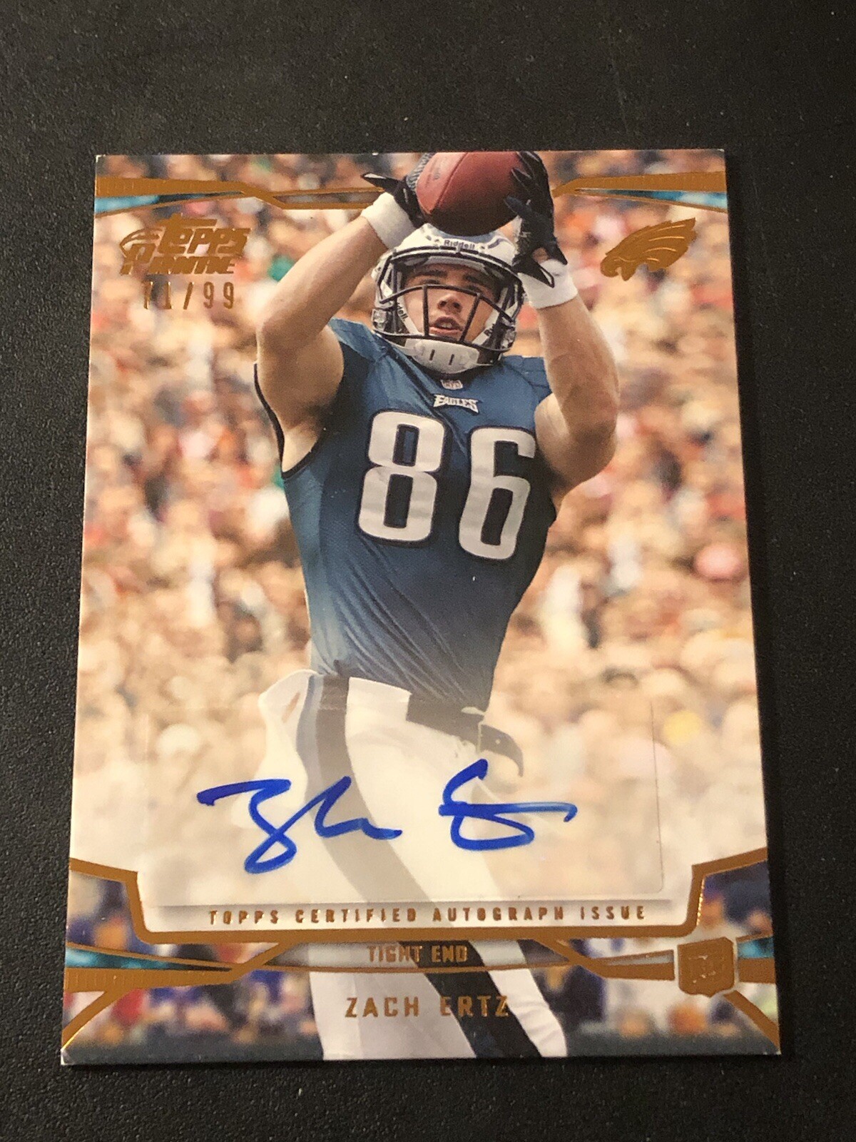 Zach Ertz Topps Prime #146 Autograph