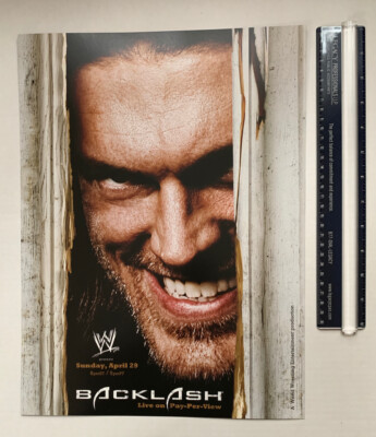 WWF WWE Poster Edge Backlash 2007 4/29/07 Pro Wrestling The