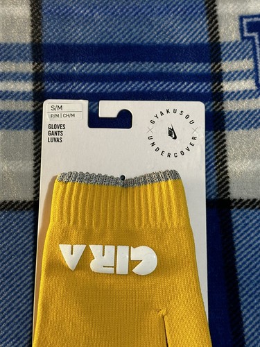 Gyakusou × Nike × Undercover Gyakusou Yellow GIRA Gloves Men’s Size Small S NWTS - Picture 3 of 5