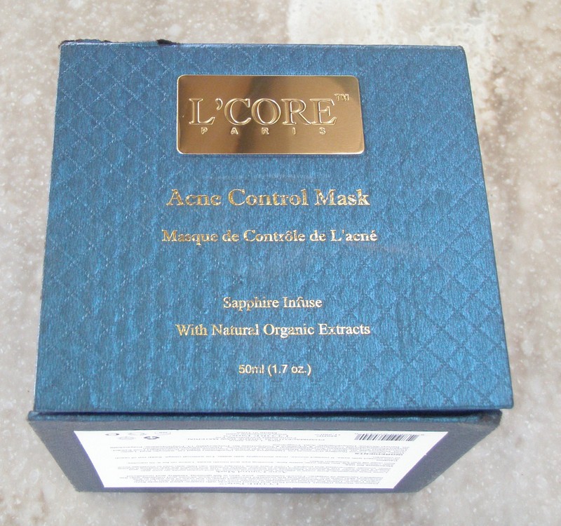 L'CORE Paris; New Unopened Sealed Acne Control Mask, Sapphire, UPC# 852668070440