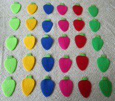 30 Felt Board Pieces Christmas Lights Die Cuts for Counting, Sorting, Math