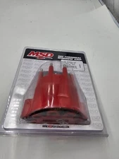 MSD Red V8 Distributor Cap With HEI Terminals Spark Plug Wire Retainer 8433