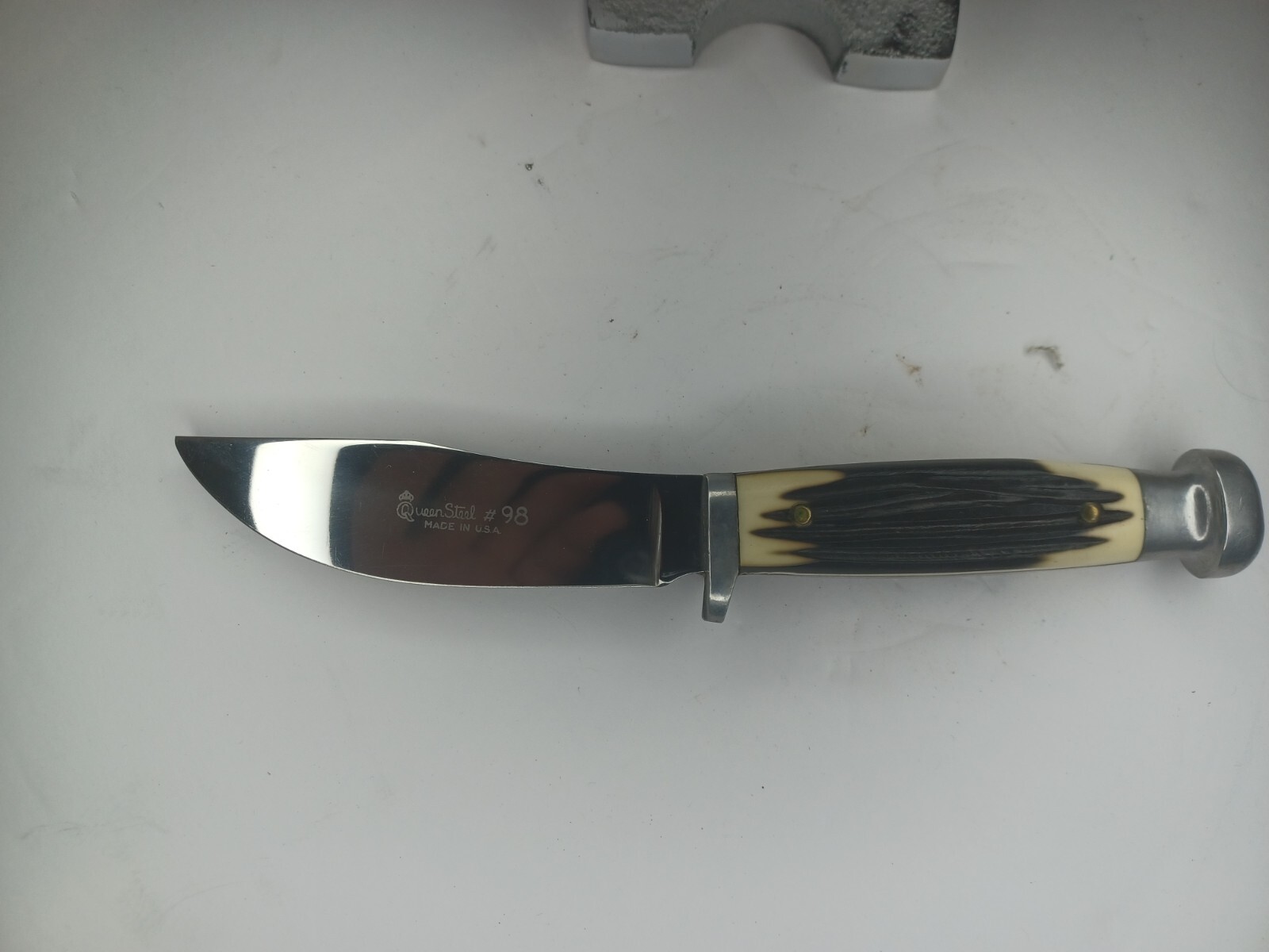 Vintage Queen Fixed Blade Knife 98 Made In U.S.A and Sheath eBay