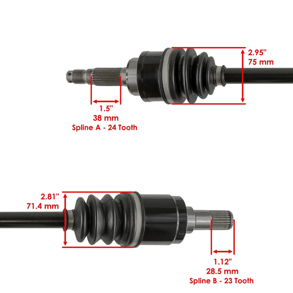 Eje articulado CV delantero izquierdo y derecho para Honda MUV700 Big Red 700 4X4 2009-2013 Foto 3 de 4