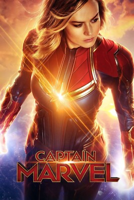 2019 Captian Marvel Movie Poster 11X17 Captain Marvel Brie Larson