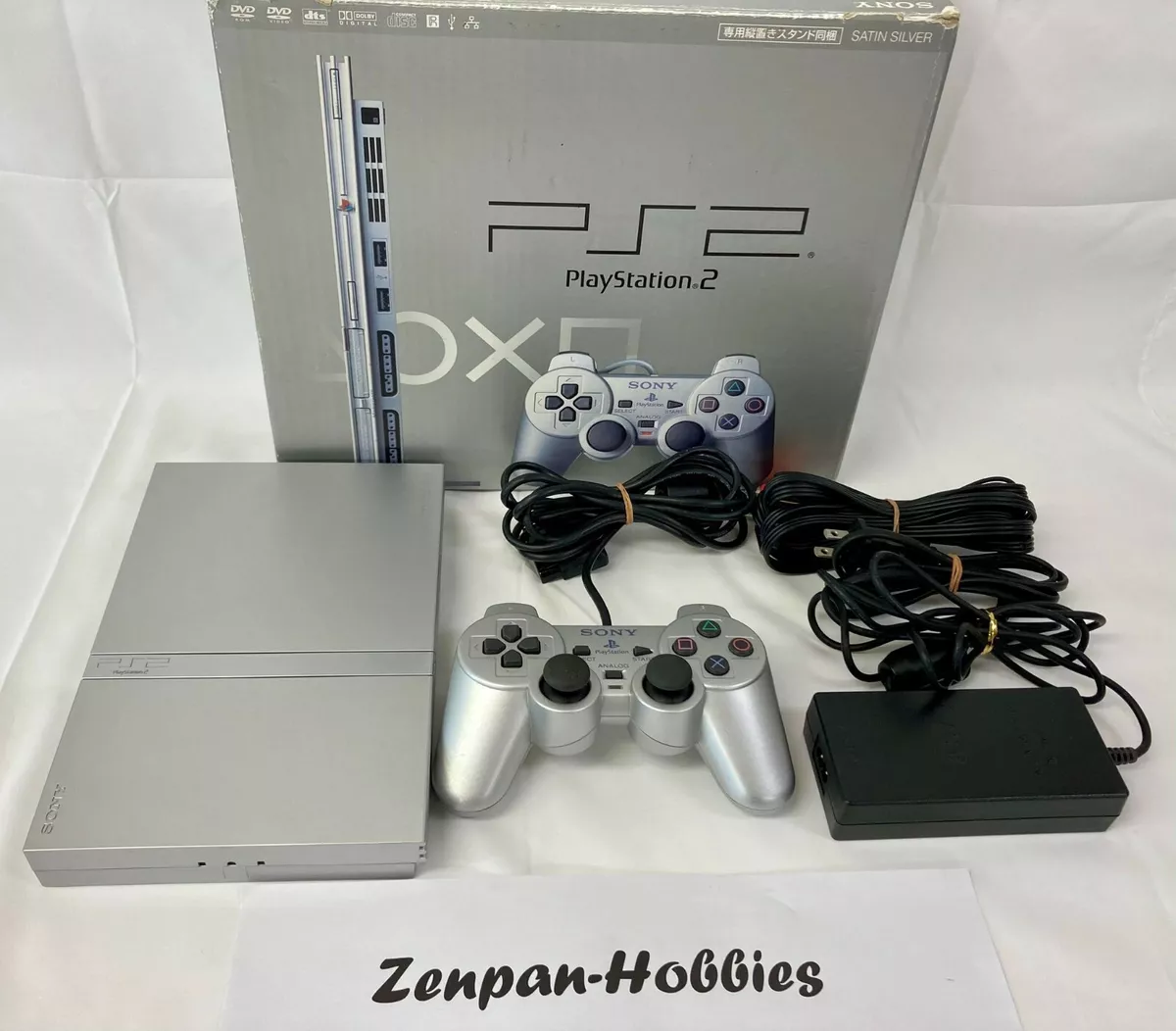 Used Sony Playstation 2 PS2 Slim Silver Console 