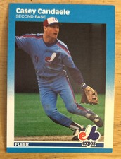 1987 Fleer Update Casey Candaele Rookie Card (RC) #U-16 Expos 2B Mid-Grade O/C. rookie card picture