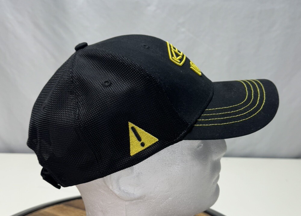 Cappello Berretto Keen Utility Nero Giallo Regolabile Doppia Rete