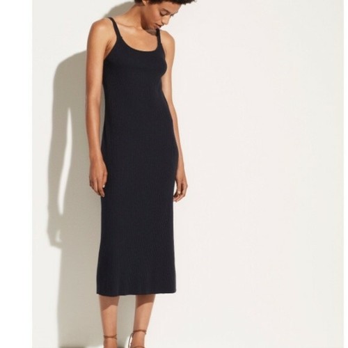 Vince Ribbed Scoop-neck Midi Tank Dress 