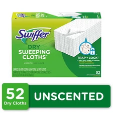 Swiffer Sweep + Mop, Dry Pads Refill, Floor Cleaner, Cleaning Cloths,52ct