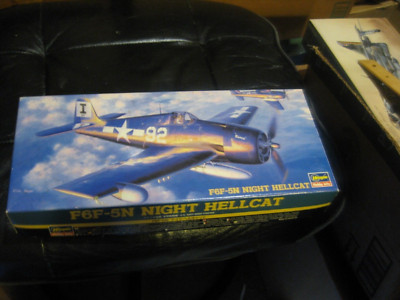 Mint in box F6F-5N Night Hellcat by Hasegawa in 1/72 scale from 1993