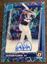 2021 Panini Optic Estevan Florial #RRS-EF Rated RC Light Blue Velocity Auto /75