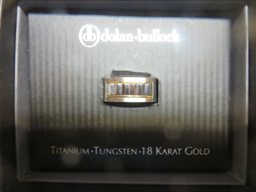 Dolan Bullock Saxony Titanium,Tungsten & 18kt Gold Ring - Picture 2 of 5