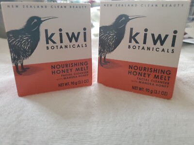 SET OF 2 Kiwi Botanicals. Nourishing Manuka Honey Melt facial Cleanser 90g NIB