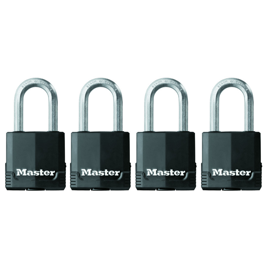 Master Lock 4-Pack 1.93-in W Steel Keyed Padlock